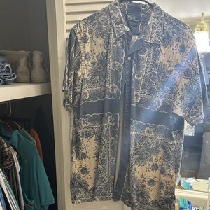 Polo Blue and Cream Floral Men's Caldwell